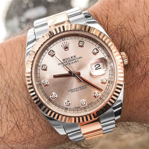 rolex daytona two tone rose gold|rolex rose gold date just.